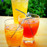 Reusable Drinking Straws - in a glass with ice