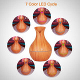 Electric Wooden Humidifier (Aroma diffuser) - Light wood - LED cycle