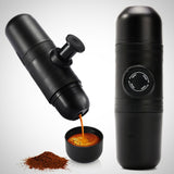 Portable Espresso Maker - pouring coffee