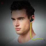 Bluetooth 4.1 Wireless Workout Headphones wearing