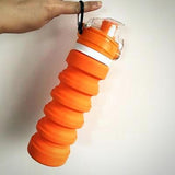 Folding Water Bottle - orange hanging