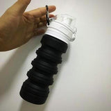 Folding Water Bottle - black hanging