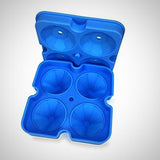 Diamond-Shaped Ice Cube Silicone Tray - Blue w/ lid