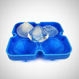 Diamond-Shaped Ice Cube Silicone Tray - Blue w/ lice