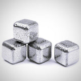 Stainless Steel Chilling Cube Stones (with gel center) - 4 pcs - Photo