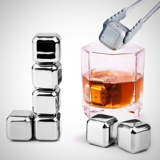 Stainless Steel Chilling Cube Stones (with gel center) - 8 pcs - photo